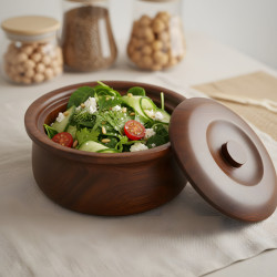 Wooden Bowl with Lid Small